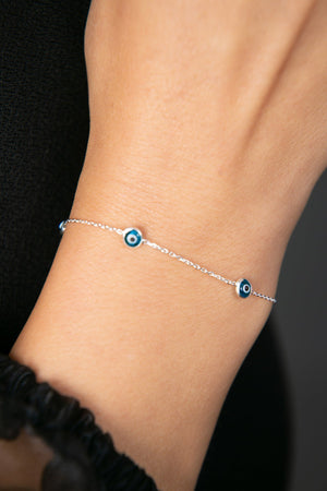 Women's Evil Eye 925 Sterling Silver Bracelet
