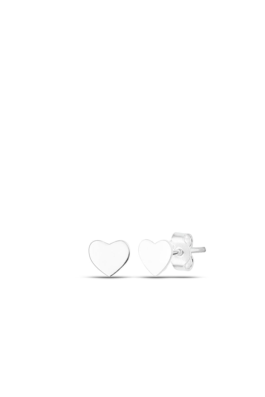 Women's 925 Sterling Silver Heart Earrings with Rhodium Plating