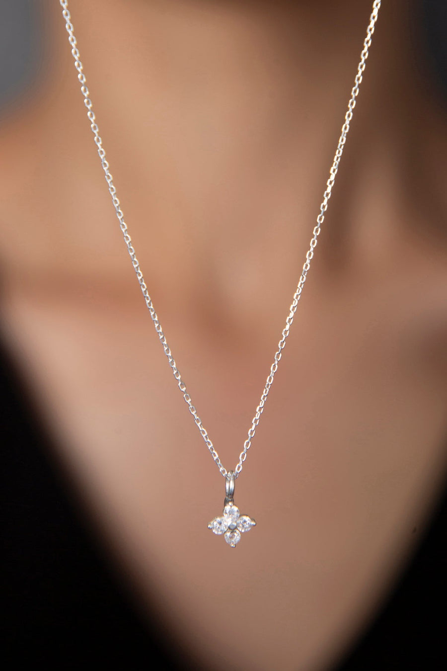 Minimalist 925 Sterling Silver Necklace for Women