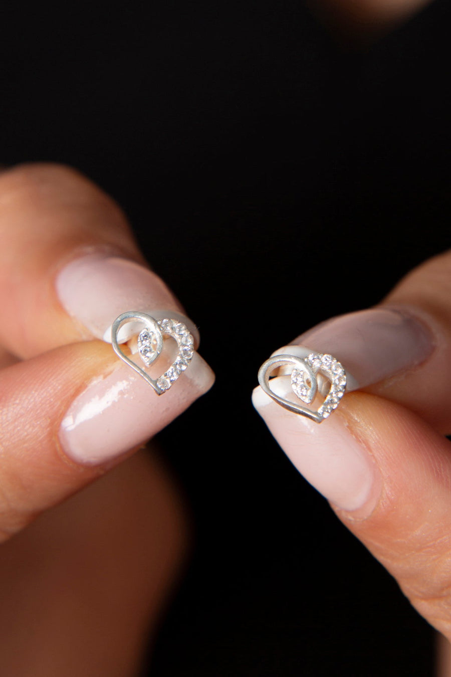 Women's Heart Model 925 Sterling Silver Earrings