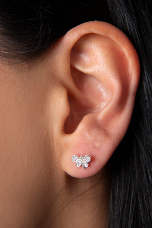 Women's 925 Sterling Silver Butterfly Earrings