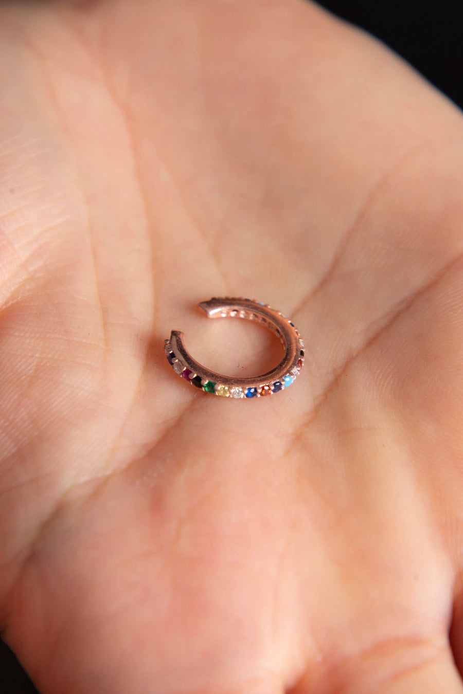 Women's 925 Sterling Silver Mix Stone Cartilage Earring