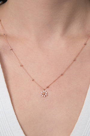 Women's Daisy Model 925 Sterling Silver Necklace