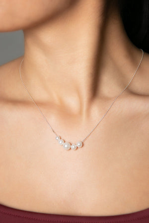 Women's Pearl Model 925 Sterling Silver Necklace