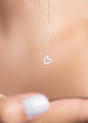 Women's 925 Sterling Silver Heart Necklace