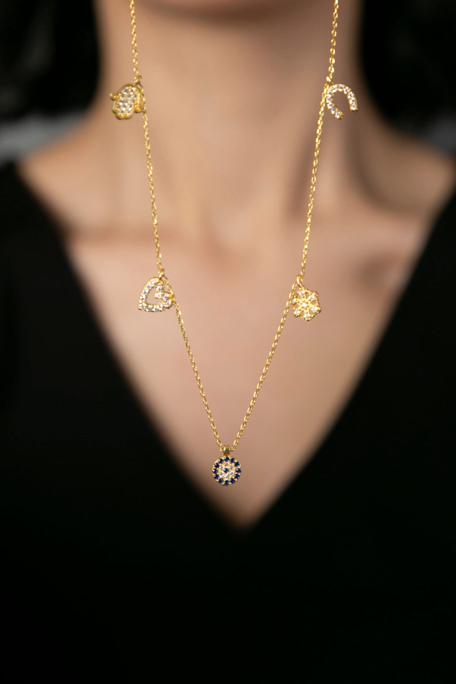 Women's Luck Model 925 Sterling Silver Necklace