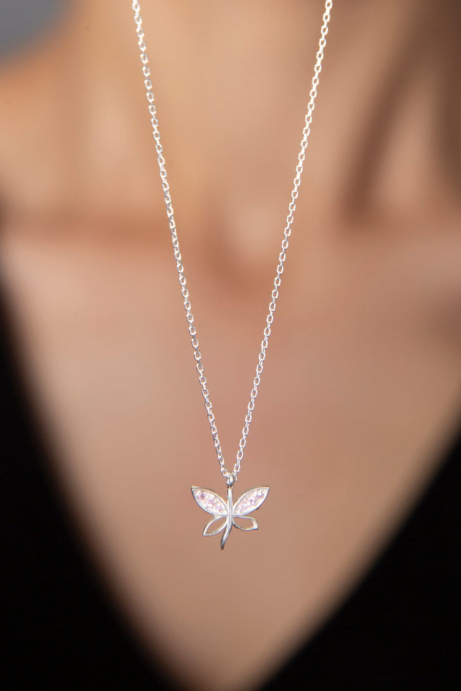 Women's 925 Sterling Silver Dragonfly Necklace