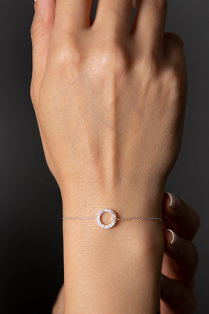 Women's Hoop Model 925 Sterling Silver Bracelet