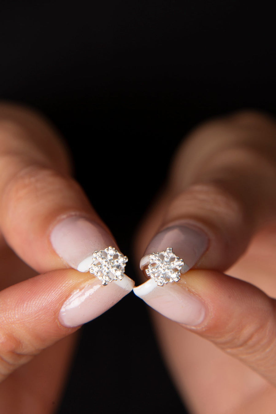 Women's 925 Sterling Silver Snowflake Earrings