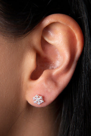 Women's 925 Sterling Silver Snowflake Earrings