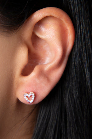 Women's 925 Sterling Silver Heart Earrings