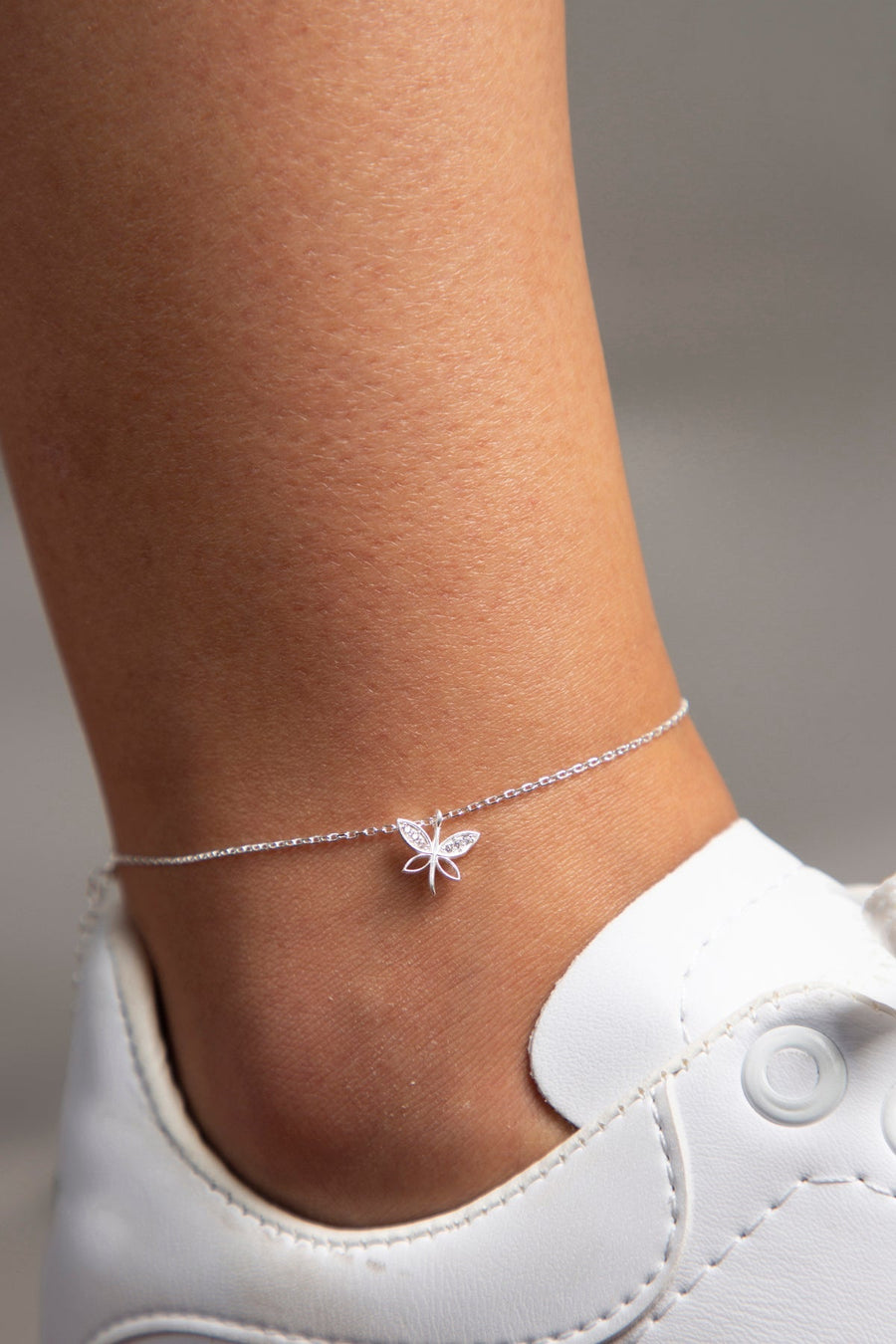 Women's Dragonfly Model 925 Sterling Silver Anklet