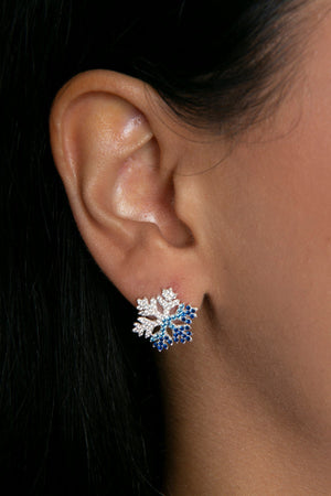 Women's Snowflake Model 925 Sterling Silver Earrings