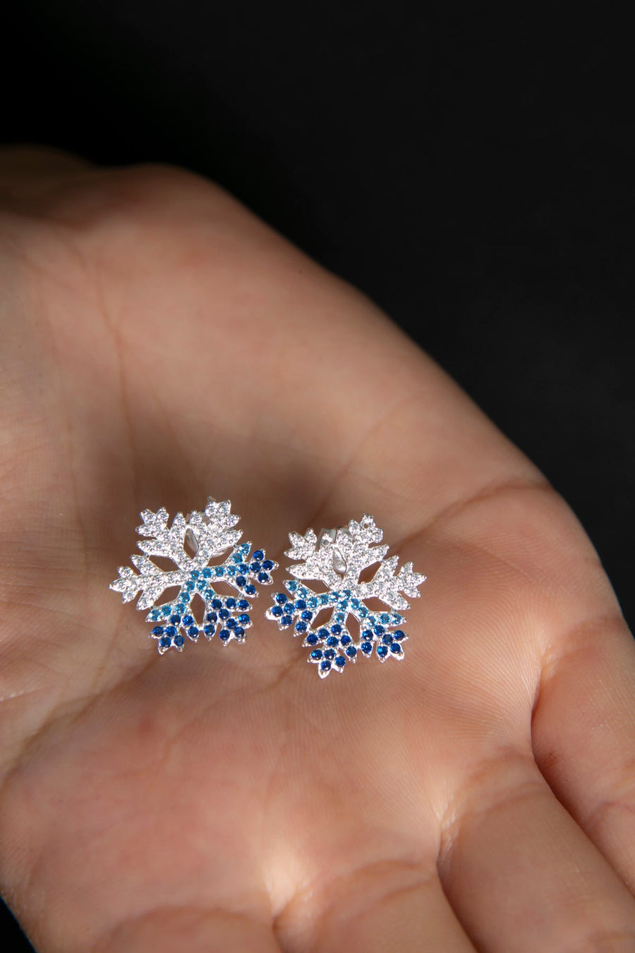 Women's Snowflake Model 925 Sterling Silver Earrings