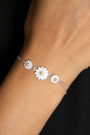 Women's 925 Sterling Silver Daisy Bracelet