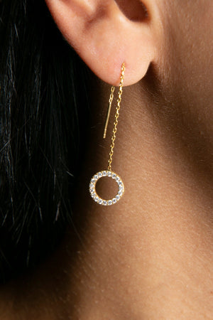 Women's Hoop Model 925 Sterling Silver Earrings