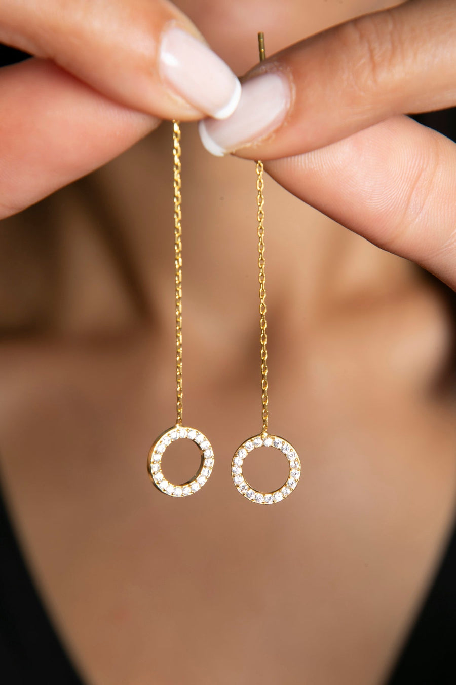 Women's Hoop Model 925 Sterling Silver Earrings