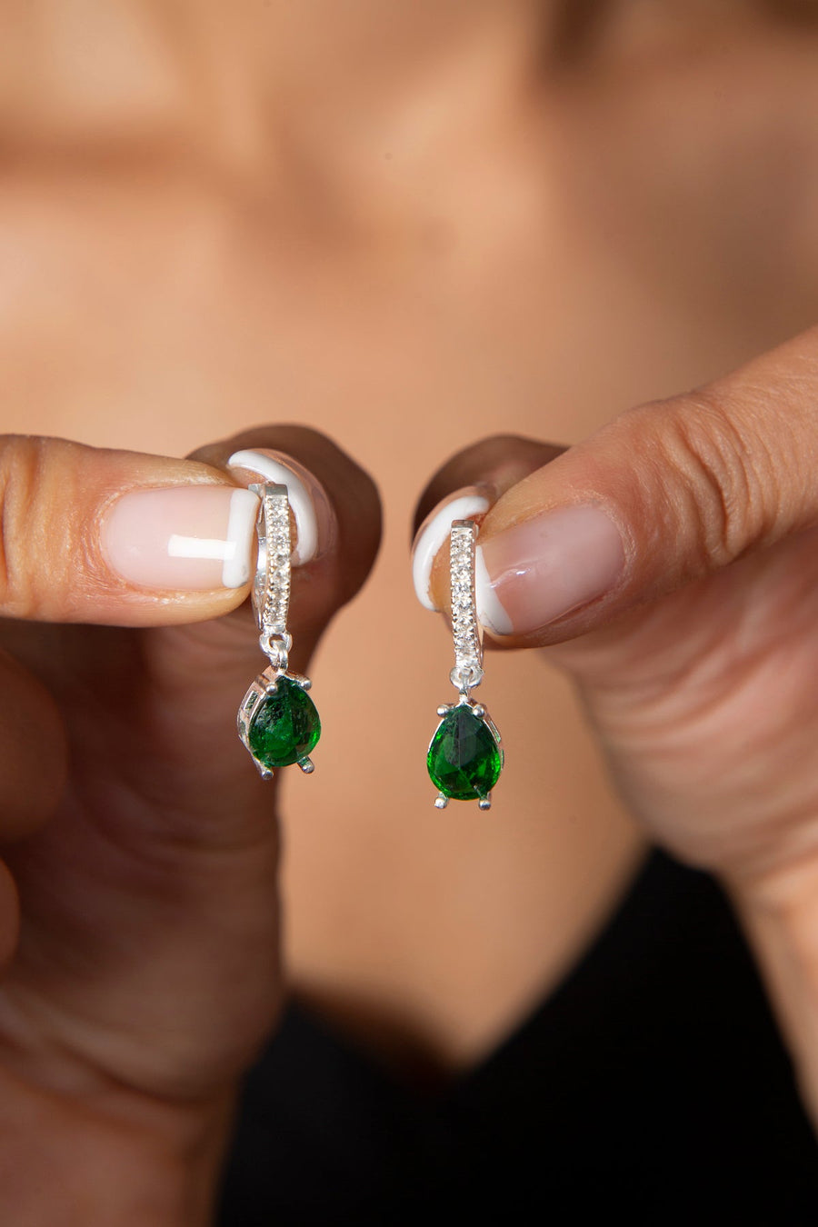 Women's Teardrop Earrings in 925 Sterling Silver