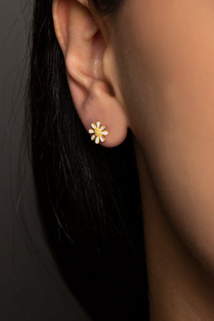 Women's 925 Sterling Silver Daisy Earrings
