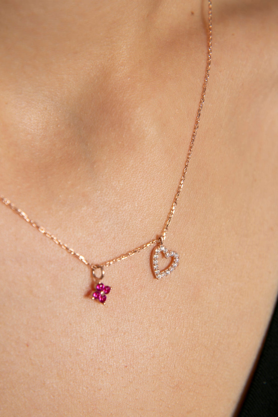 Women's Heart Detail Minimal Model 925 Sterling Silver Necklace