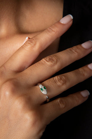 Women's Snake Model 925 Sterling Silver Ring