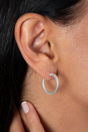 Women's Hoop Model 925 Sterling Silver Earrings
