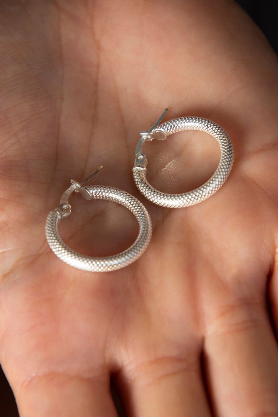 Women's Hoop Model 925 Sterling Silver Earrings