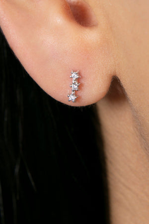 Women's Star Model 925 Sterling Silver Earrings