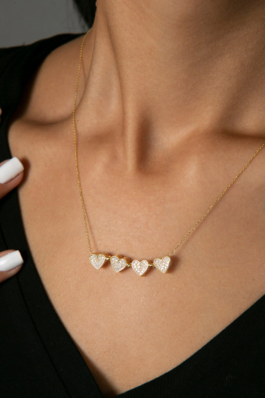 Women's Opening Heart Clover Model 925 Sterling Silver Necklace