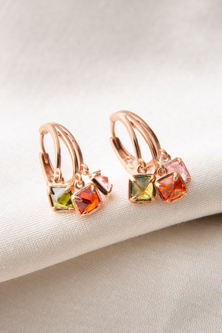 Women's 925 Sterling Silver Drop Earrings with Stones