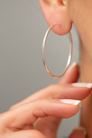 Women's Hoop Model 925 Sterling Silver Earrings