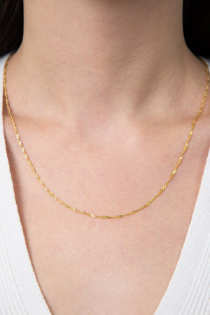 Women's Singapore Model 60 Cm 925 Sterling Silver Necklace