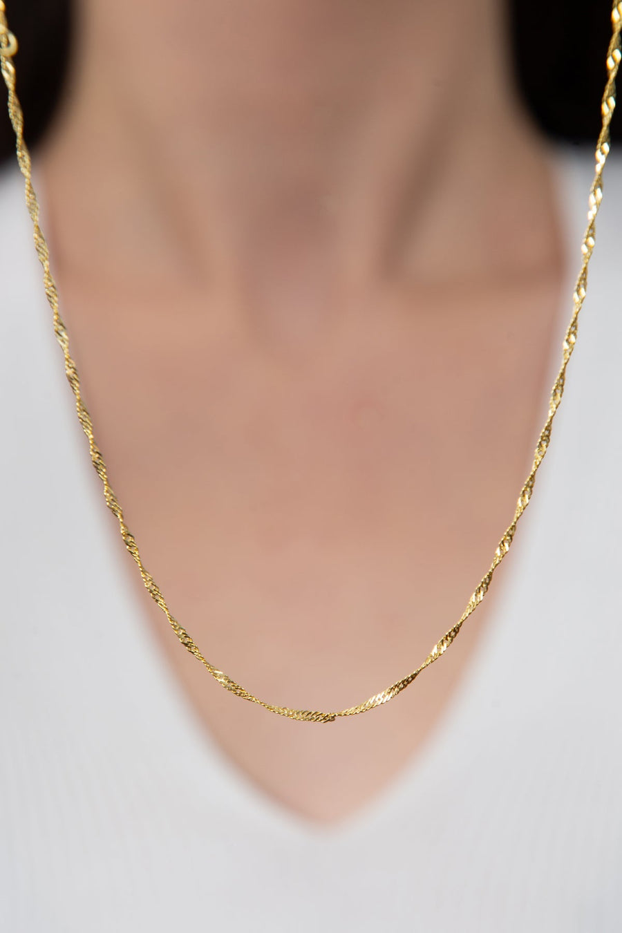 Women's Singapore Model 60 Cm 925 Sterling Silver Necklace