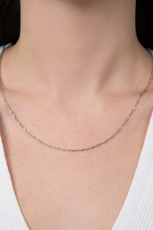 Women's Singapore Model 45 cm 925 Sterling Silver Necklace