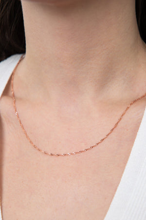 Women's Singapore Model 45 Cm 925 Sterling Silver Necklace