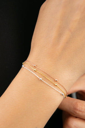 Women's 925 Sterling Silver Dorica Top Detailed Bracelet in 3 Colors