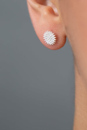 Women's 925 Sterling Silver Sun Earrings