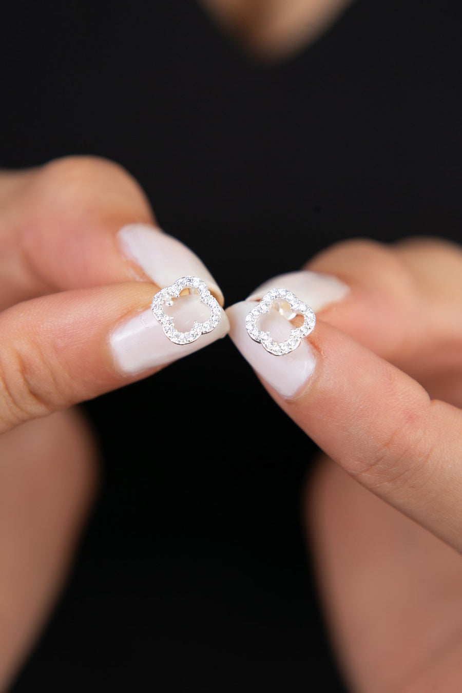 Women's Flower Design 925 Sterling Silver Earrings