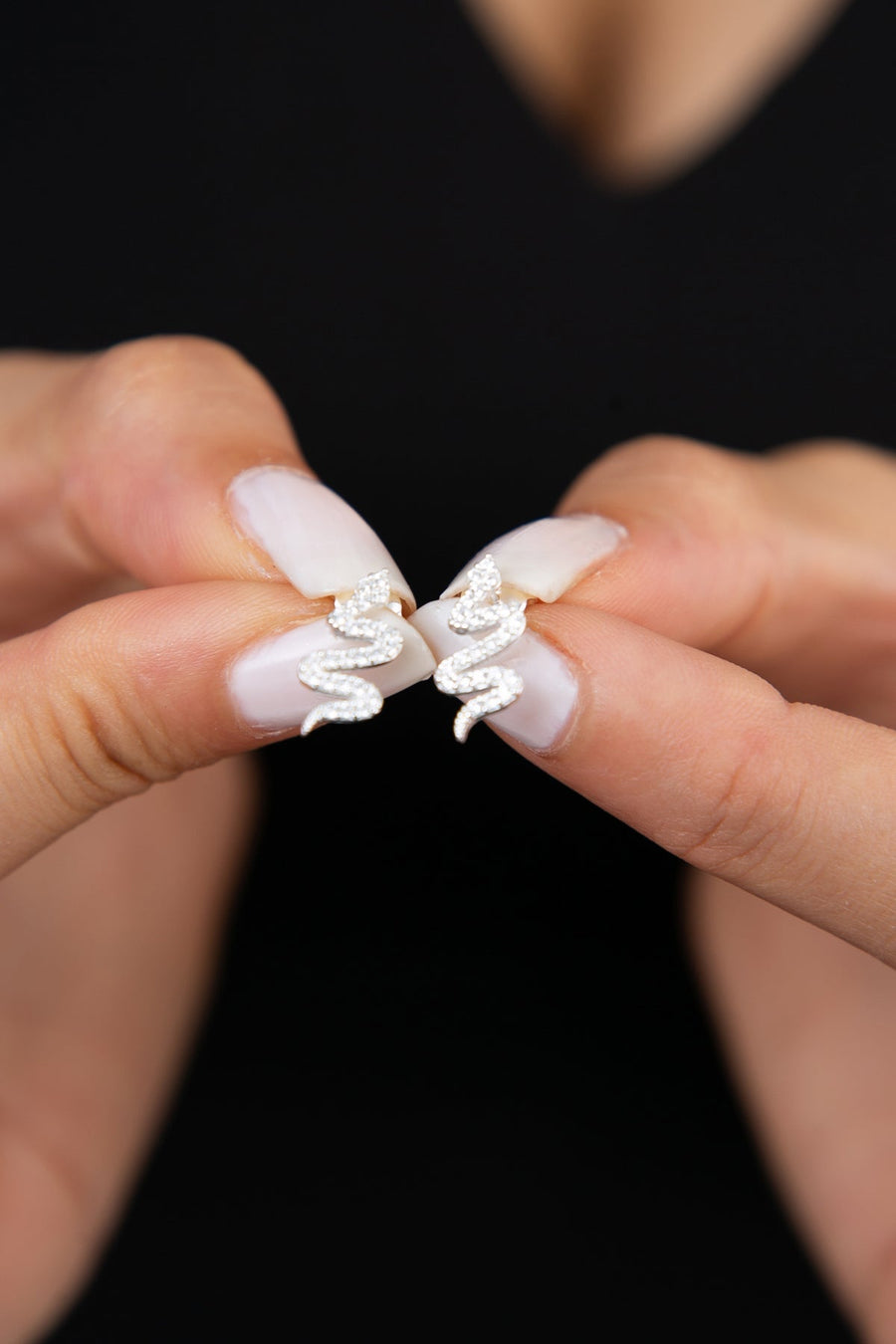 Women's 925 Sterling Silver Snake Earrings