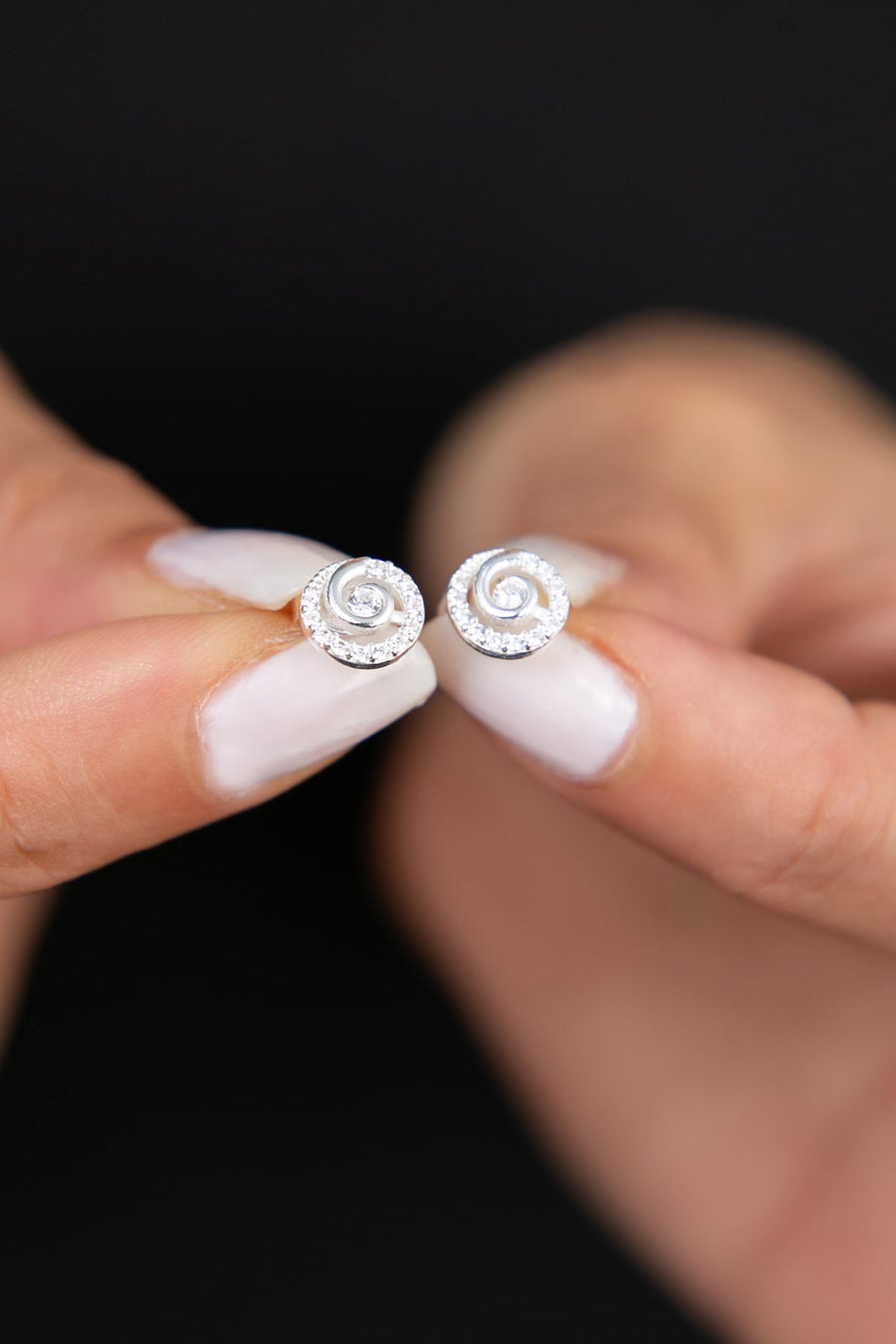 Women's 925 Sterling Silver Earrings with Stone Detail