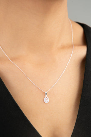 Women's Water Drop Model 925 Sterling Silver Necklace