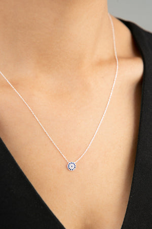 Women's 925 Sterling Silver Evil Eye Necklace