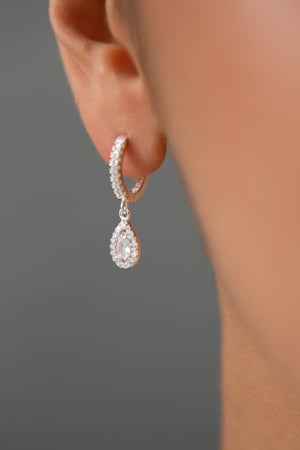 Women's "Waterdrop" Model 925 Sterling Silver Earrings