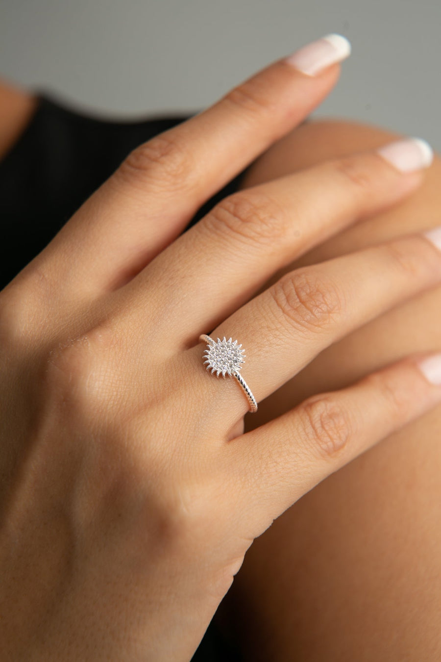 Women's 925 Sterling Silver Sun Ring