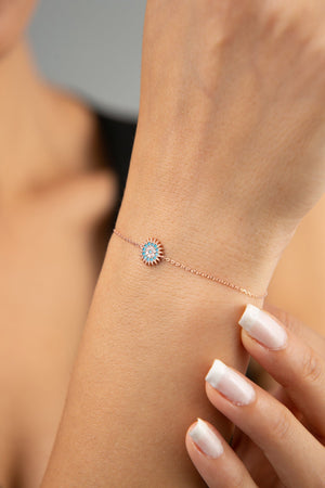 Women's 925 Sterling Silver Sun Bracelet