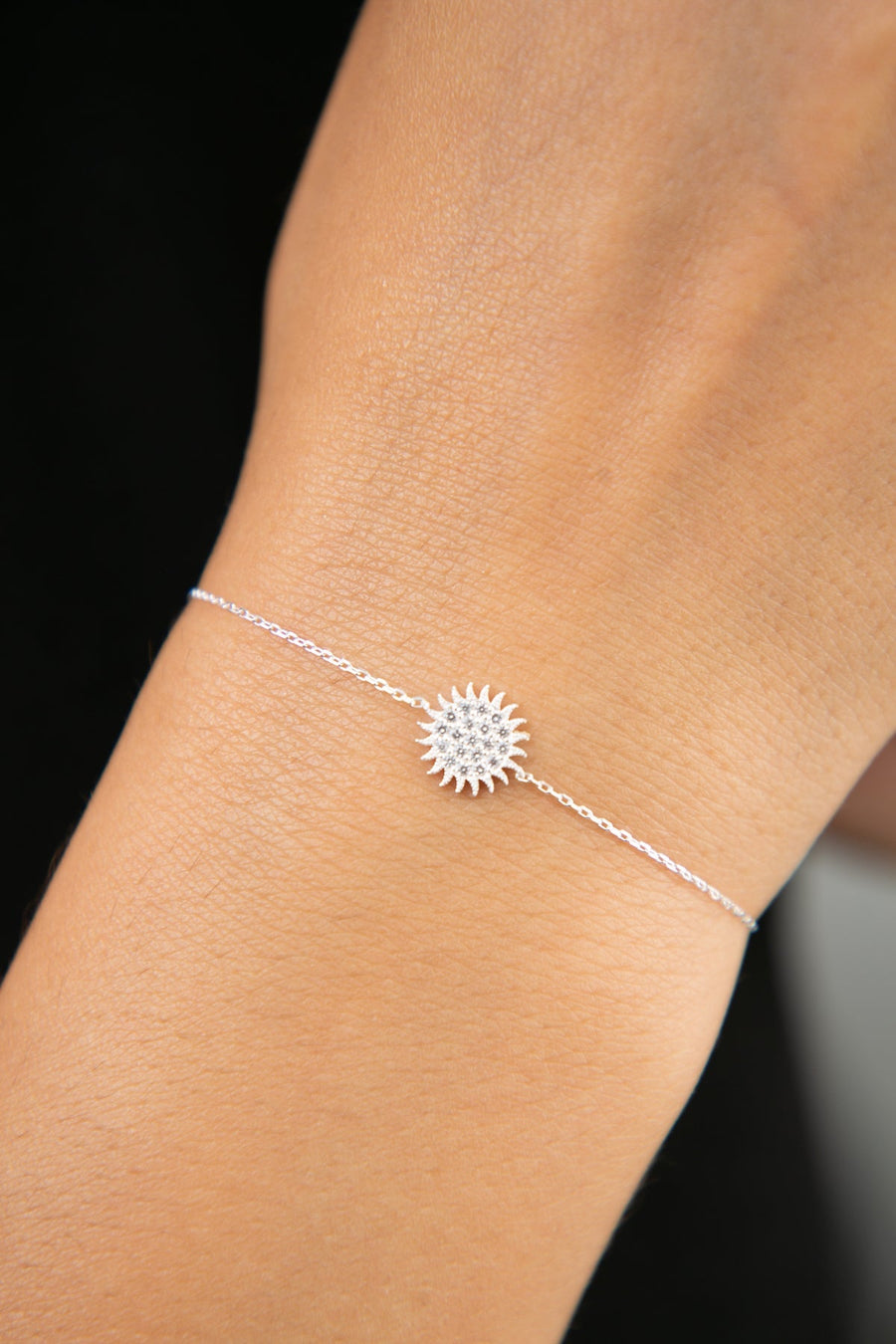 Women's Sun Model 925 Sterling Silver Bracelet