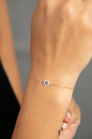 Women's Evil Eye Model 925 Sterling Silver Bracelet