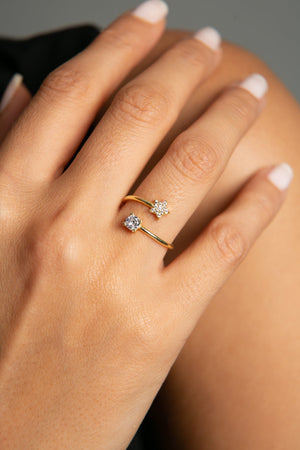 Women's 925 Sterling Silver Star Detailed Ring