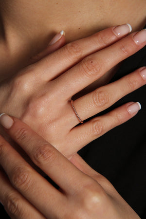 Women's Elegant Twisted Model 925 Sterling Silver Ring