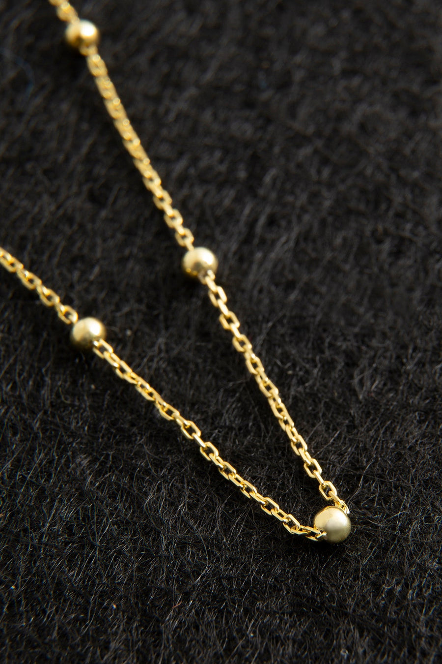 Women's Gold-plated 925 Sterling Silver Necklace with Ball Chain